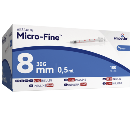 Micro-Fine Plus U-100 insülin Enjektörü  0.5 ml