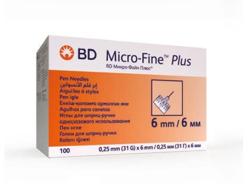 BD Micro-Fine Plus Kalem İğnesi 6 mm x 31G