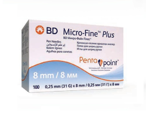 BD Micro-Fine Plus Kalem İğnesi 8 mm x 31G Pentapoint